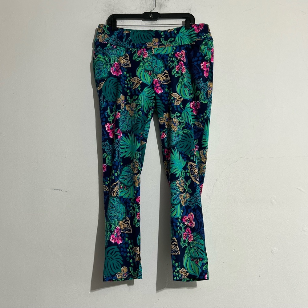 Lilly Pulitzer Luxletic UPF 50+ Corso Pants Size 16 Golf Tropical Vacation